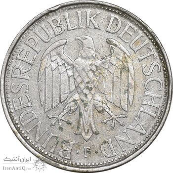 سکه 1 مارک 1975F جمهوری فدرال - EF45 - آلمان