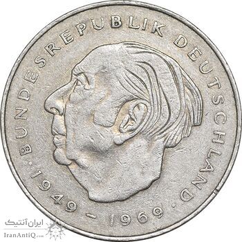 سکه 2 مارک 1982J جمهوری فدرال - تئودور هویس - EF45 - آلمان