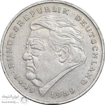 سکه 2 مارک 1994F جمهوری فدرال - فرانتس یوزف اشتراوس - EF45 - آلمان