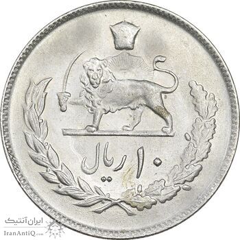 سکه 10 ریال 1354 - MS63 - محمد رضا شاه
