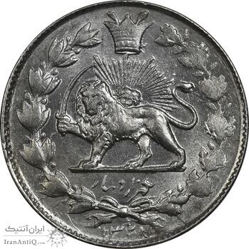 سکه 1000 دینار 1328 خطی - MS63 - احمد شاه