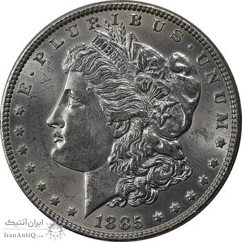 سکه یک دلار 1885 مورگان - MS63 - آمریکا