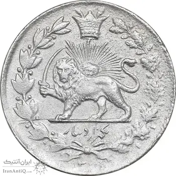 سکه 1000 دینار 1329 خطی - EF - احمد شاه