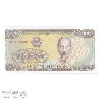 اسکناس 1000 دانگ 1988 جمهوری سوسیالیستی - شماره سریال بزرگ - تک - UNC65 - ویتنام