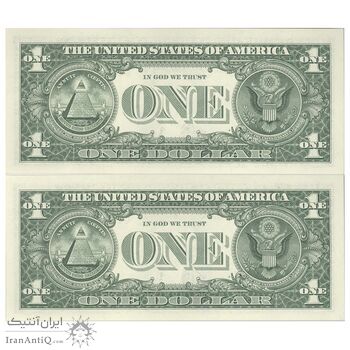 اسکناس 1 دلار 2021 جمهوری فدرال - G (شیکاگو) - جفت - UNC64 - آمریکا