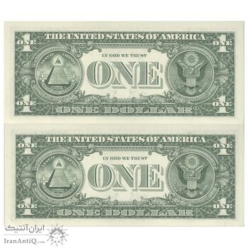 اسکناس 1 دلار 2021 جمهوری فدرال - G (شیکاگو) - جفت - UNC64 - آمریکا