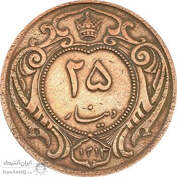 سکه 25 دینار 1314 مس - EF45 - رضا شاه سکه 25 دینار 1314 مس - EF45 - رضا شاه