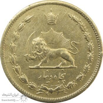 سکه 50 دینار 1322 برنز (واریته تاریخ) - EF45 - محمد رضا شاه