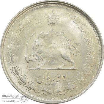 سکه 2 ریال 1325 - MS63 - محمد رضا شاه