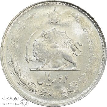 سکه 2 ریال 1327 - MS62 - محمد رضا شاه سکه 2 ریال 1327 - MS62 - محمد رضا شاه
