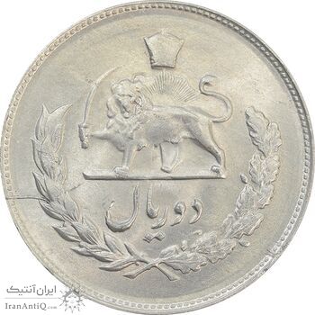 سکه 2 ریال 1332 مصدقی - MS64 - محمد رضا شاه