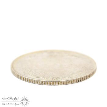 سکه 1000 دینار 1323 تصویری (مکرر روی سکه) - AU50 - مظفرالدین شاه