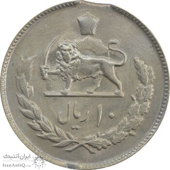 سکه 10 ریال 1354 (پولک ناقص) - MS64 - محمد رضا شاه