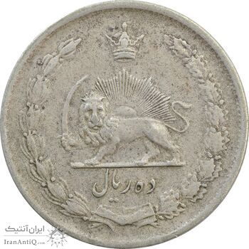 سکه 10 ریال 1323 - EF45 - محمد رضا شاه سکه 10 ریال 1323 - EF45 - محمد رضا شاه