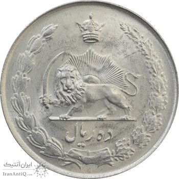 سکه 10 ریال 1335 - MS64 - محمد رضا شاه سکه 10 ریال 1335 - MS64 - محمد رضا شاه