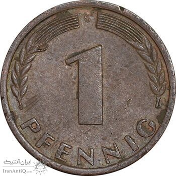 سکه 1 فینیگ 1970G جمهوری فدرال - EF45 - آلمان