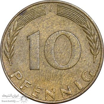 سکه 10 فینیگ 1969J جمهوری فدرال - EF45 - آلمان