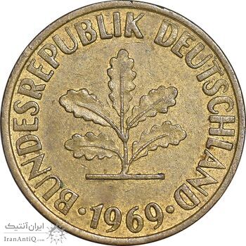 سکه 10 فینیگ 1969J جمهوری فدرال - EF45 - آلمان
