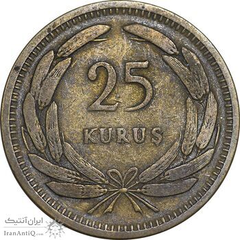 سکه 25 کروش 1949 جمهوری - VF35 - ترکیه