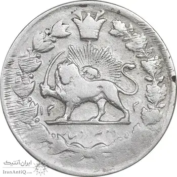 سکه 2000 دینار 1313 صاحبقران - VF30 - ناصرالدین شاه