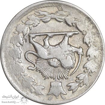 سکه 2000 دینار ارور بدون مبلغ و تاریخ خطی - EF40 - مظفرالدین شاه