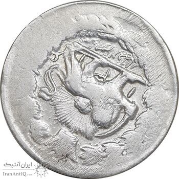 سکه 2000 دینار 1316 خطی - ارور مکرر پشت سکه - VF25 - مظفرالدین شاه