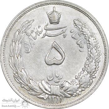 سکه 5 ریال 1311 - AU58 - رضا شاه