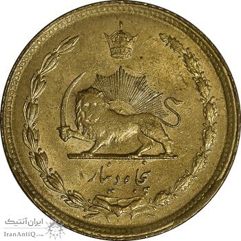 سکه 50 دینار 1335 برنز - MS61 - محمد رضا شاه