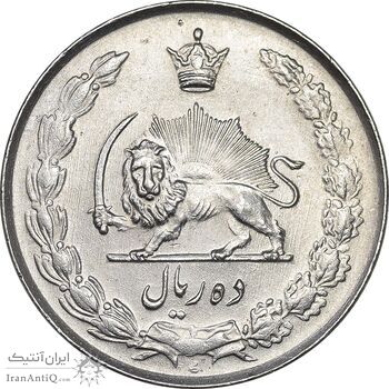 سکه 10 ریال 1335 - MS63 - محمد رضا شاه