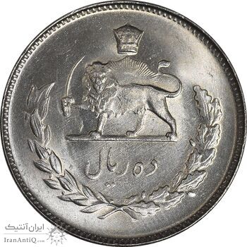 سکه 10 ریال 1349 - MS65 - محمد رضا شاه