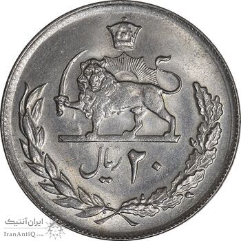 سکه 20 ریال 2537 - MS63 - محمد رضا شاه