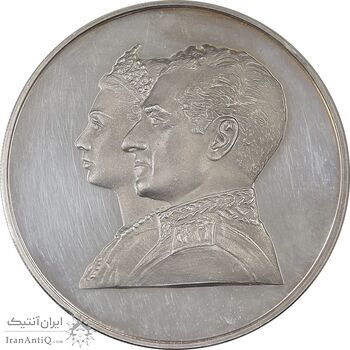 مدال نقره 200 ریال جشنهای 2500 ساله 1350 - PF62 - محمد رضا شاه