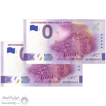 اسکناس 0 یورو 2025 - ششصدمین سالگرد جشنواره باستانی گراتزیه - جفت - UNC64 - ایتالیا