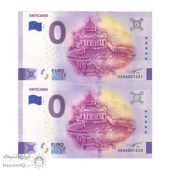 اسکناس 0 یورو 2024 - واتیکان - جفت - UNC64 - ایتالیا