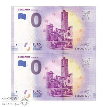 اسکناس 0 یورو 2019 - برگامو-سیتا آلتا - جفت - UNC64 - ایتالیا