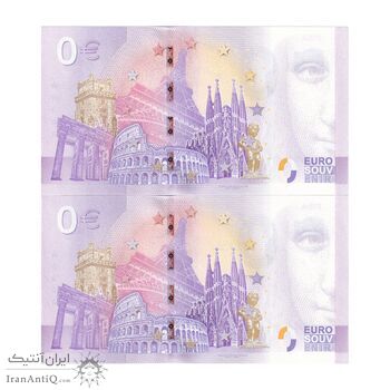 اسکناس 0 یورو 2025 - برج کج پیزا - جفت - UNC64 - ایتالیا