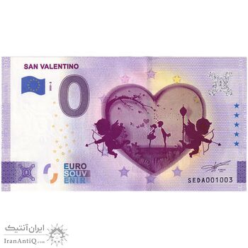 اسکناس 0 یورو 2023 - ولنتاین - تک - UNC64 - ایتالیا