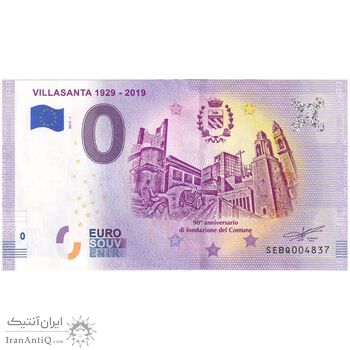 اسکناس 0 یورو 2019 - ویلاسانتا - تک - UNC64 - ایتالیا