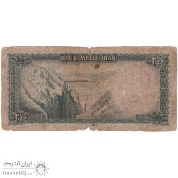 اسکناس 200 ریال سری سوم - تک - F12 - محمد رضا شاه