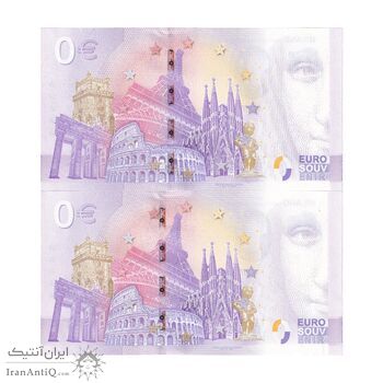 اسکناس 0 یورو 2025 - قصر سفورزا - جفت - UNC64 - ایتالیا
