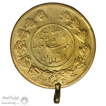 سکه طلا 5000 دینار 1334 تصویری - EF - احمد شاه