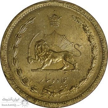 سکه 5 دینار 1317 برنز - MS61 - رضا شاه