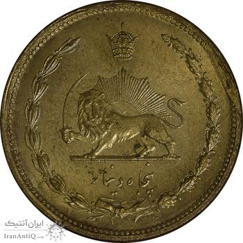 سکه 50 دینار 1318 برنز - MS61 - رضا شاه