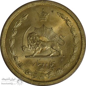 سکه 50 دینار 1334 برنز - MS64 - محمد رضا شاه