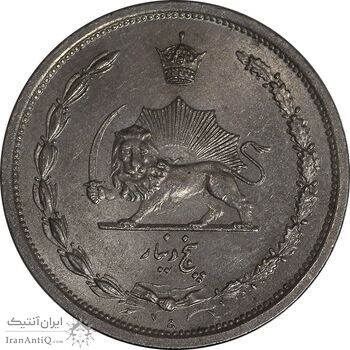 سکه 5 دینار 1310 نیکل - MS61 - رضا شاه