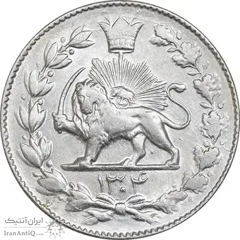 سکه 2000 دینار 1304 رایج - AU58 - رضا شاه