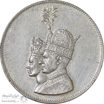 مدال نقره جشن تاجگذاری 1346 - EF - محمد رضا شاه