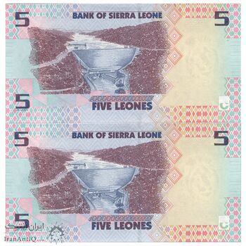 اسکناس 5 لئون 2022 جمهوری دوم - جفت - UNC62 - سیرالئون