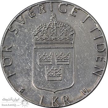 سکه 1 کرون 1984 کارل شانزدهم گوستاو - EF45 - سوئد