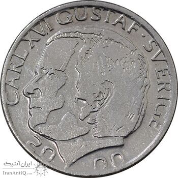 سکه 1 کرون 2000 کارل شانزدهم گوستاو - EF45 - سوئد